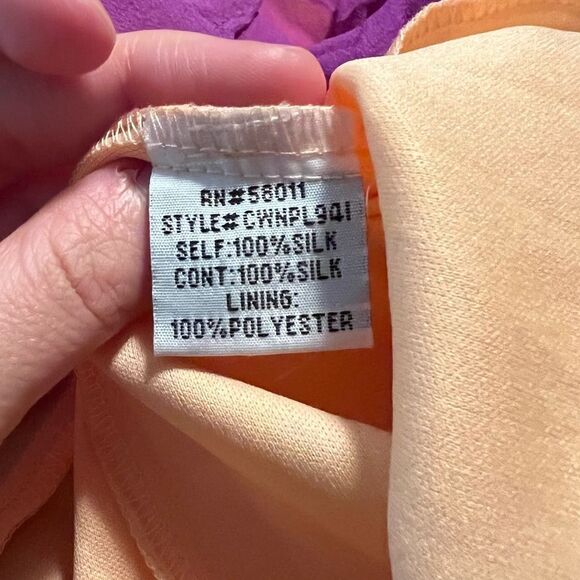 Sangria petite 100% silk colourful dress‎ - Picture 5 of 10